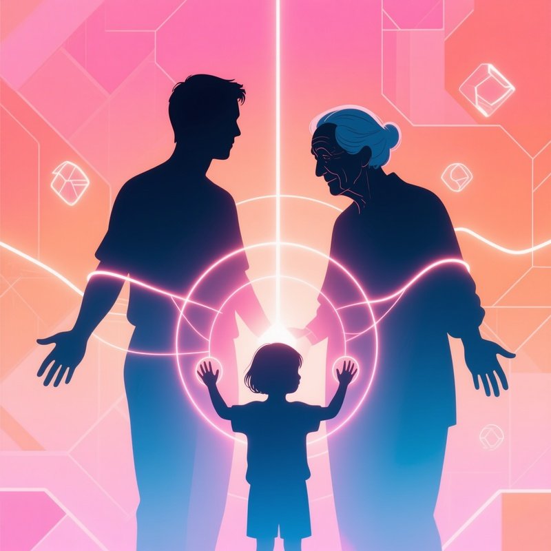 Family Generations Digital Art Abstract