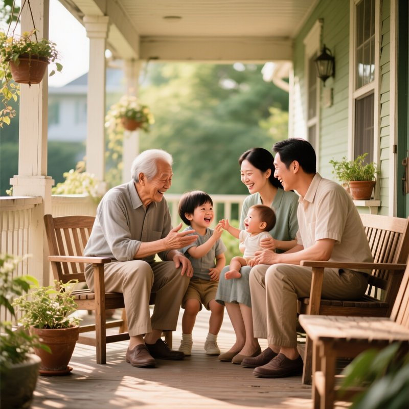 Family Generations Grandparents Grandkids