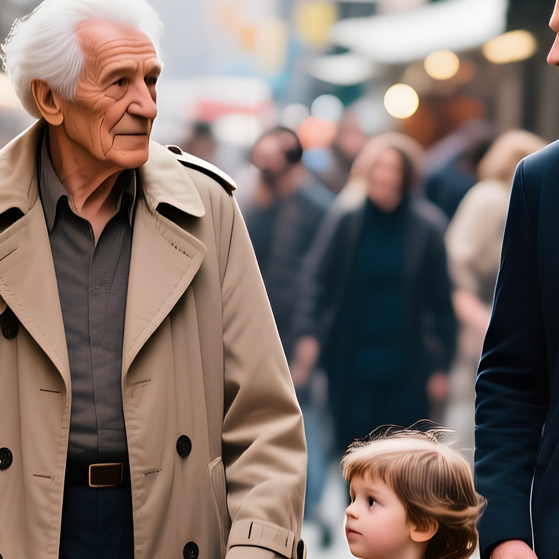 Family Generations Urban Scene - Full Resolution Quality Preview