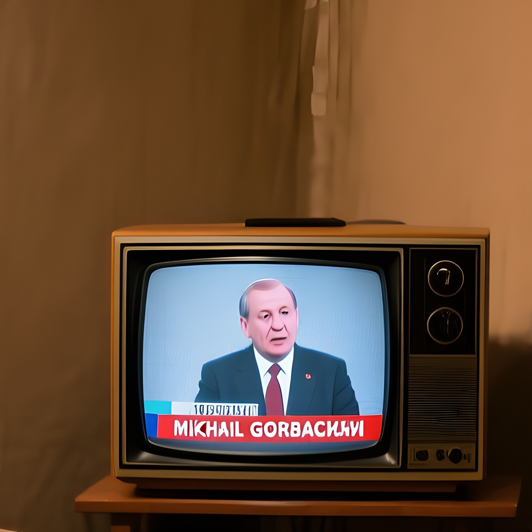 Family Watching Gorbachev Television Address 1987 - Full Resolution Quality Preview