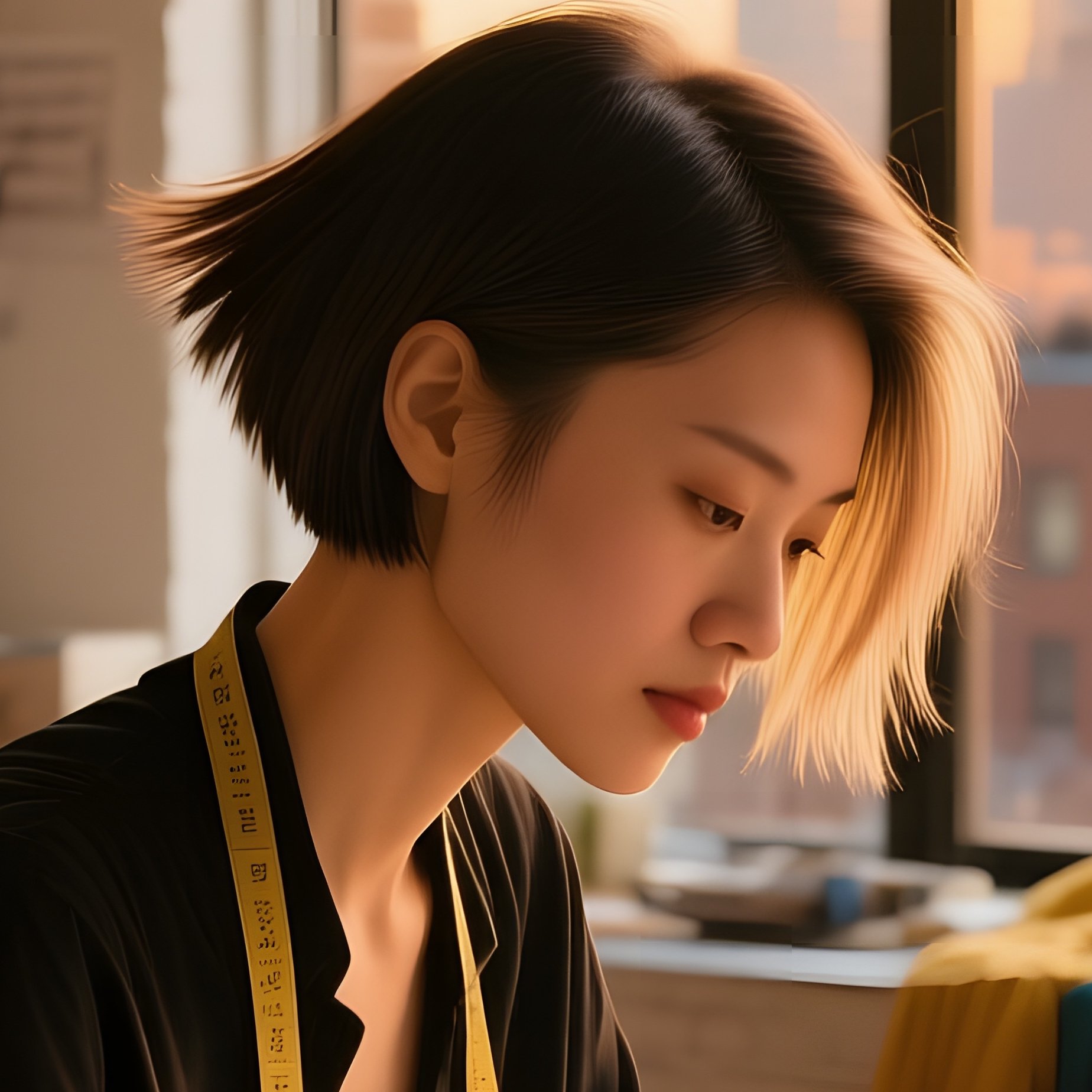 Fashion Designer Sketching In Loft Studio - Full Resolution Quality Preview