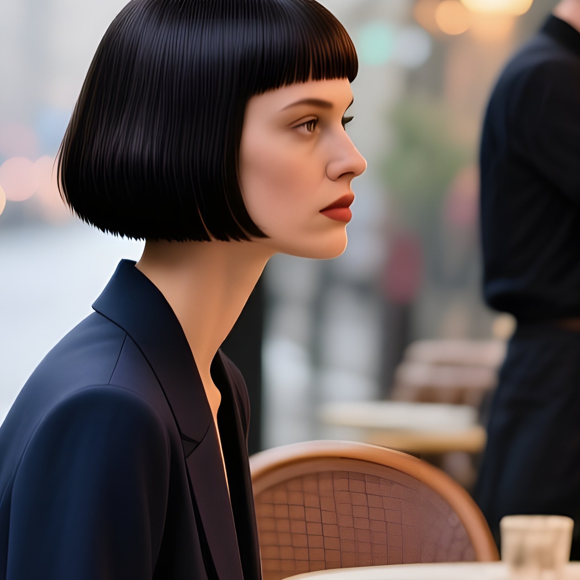 Fashion Editor In Paris Cafe - Full Resolution Quality Preview