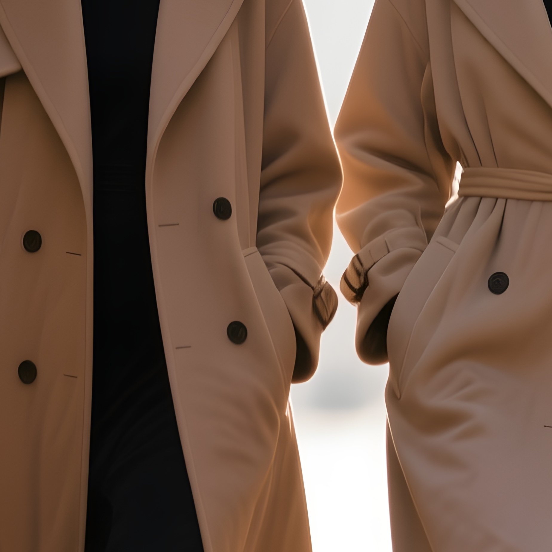Fashionable Walk On Cobblestone Street - Full Resolution Quality Preview