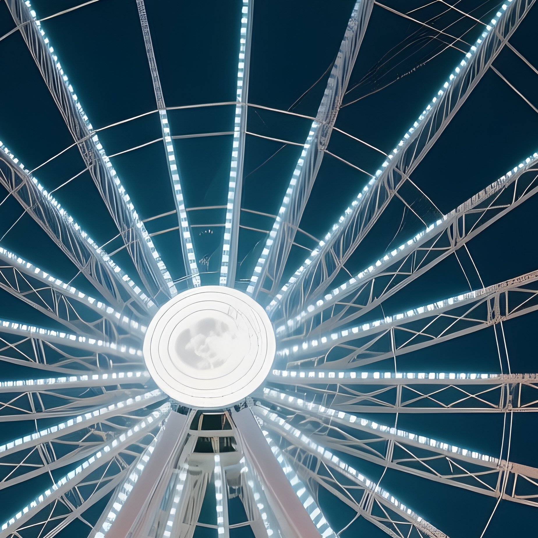 Ferris Wheel Under Full Moon - Full Resolution Quality Preview