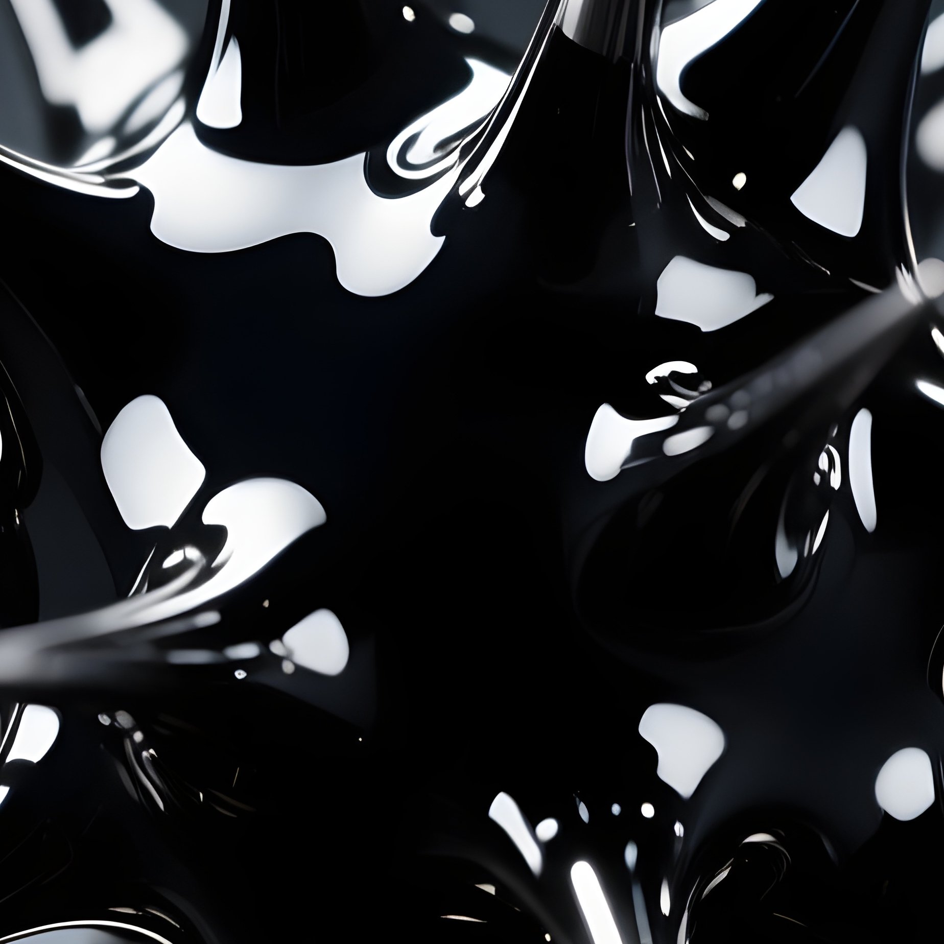 Ferrofluid Spikes Around Magnet Studio Lights - Full Resolution Quality Preview