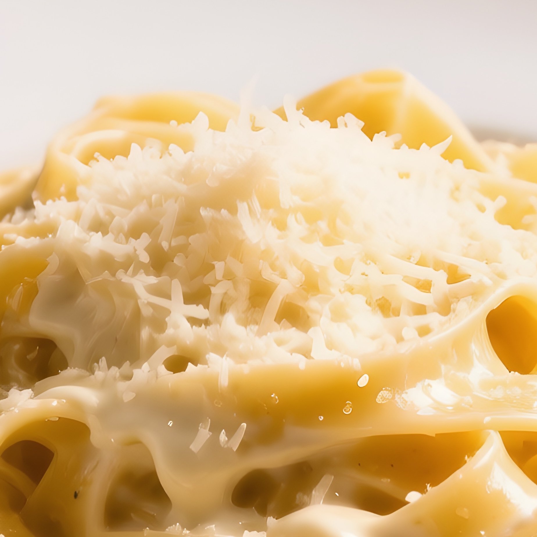 Fettuccine Alfredo With Fresh Egg Pasta Tossed In Butter Cream And Finely Grated Parmigiano Reggiano - Full Resolution Quality Preview