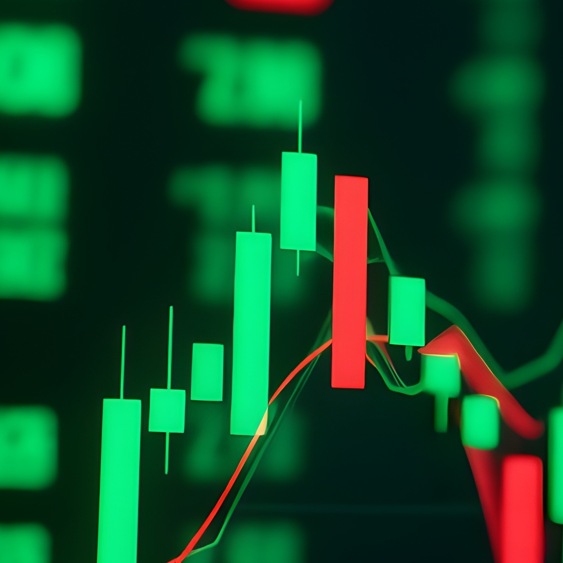 Financial Data Screens Fluctuating Numbers - Full Resolution Quality Preview