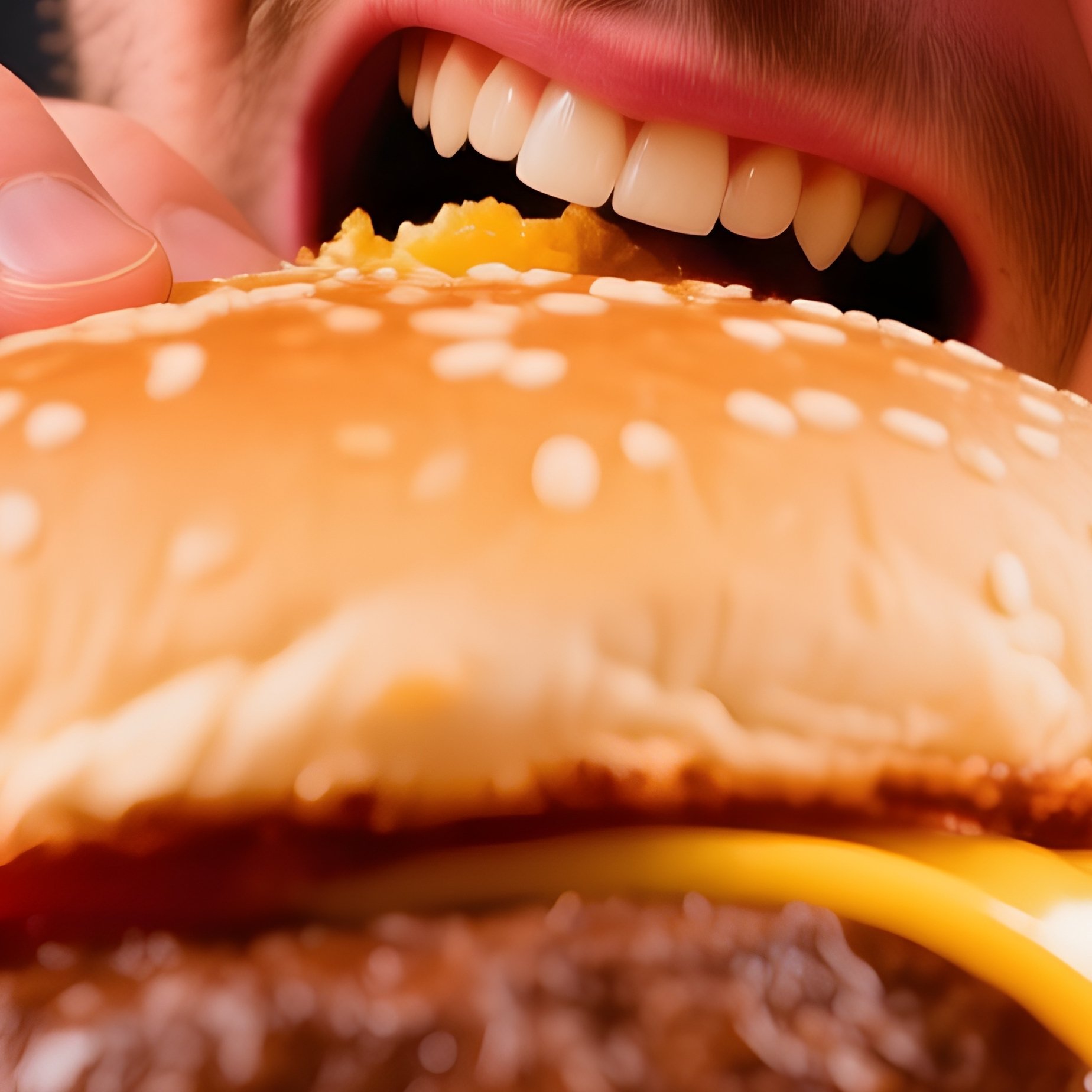 Fish Eye Burger Bite - Full Resolution Quality Preview
