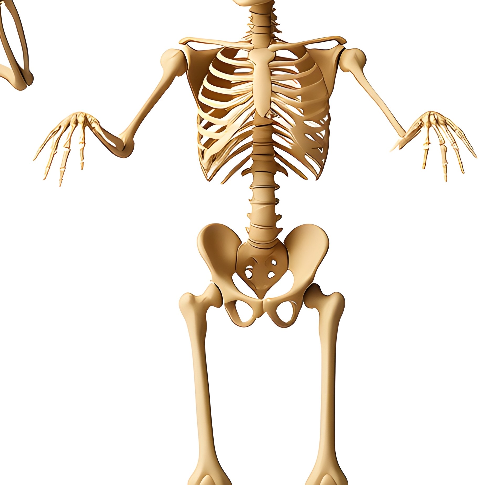 Five Human Skeletons In Various Poses Skeleton Bones - Full Resolution Quality Preview