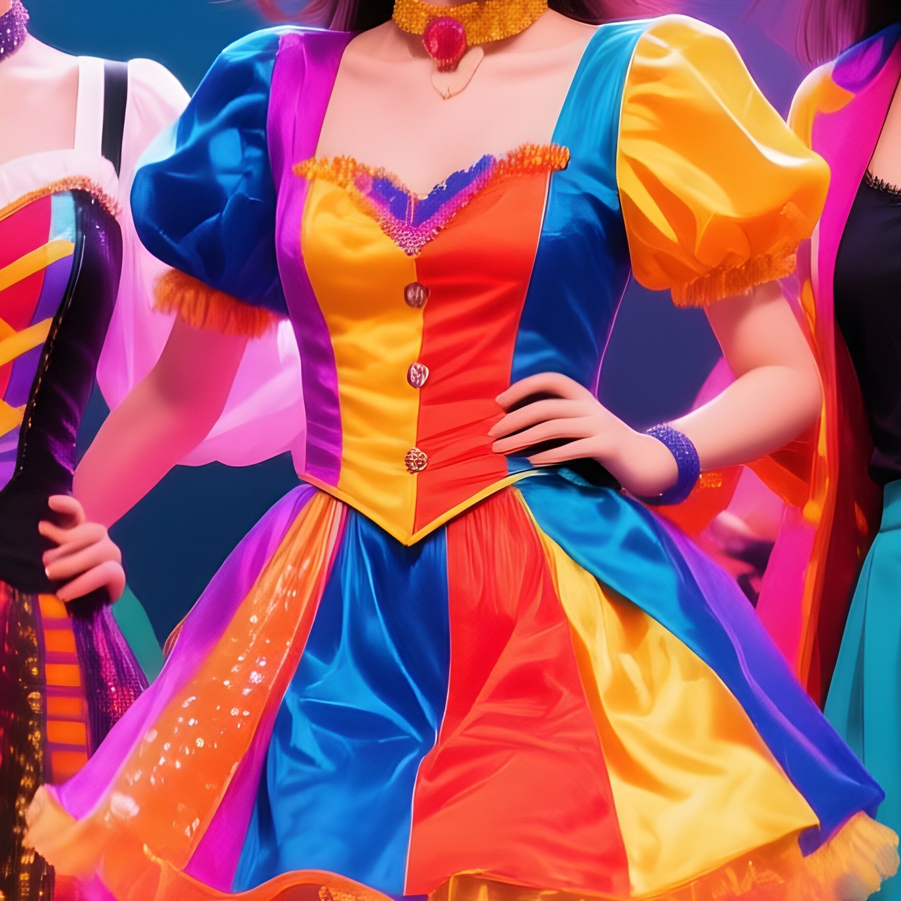 Five Prettily Dressed University Student Boys Costumes - Full Resolution Quality Preview