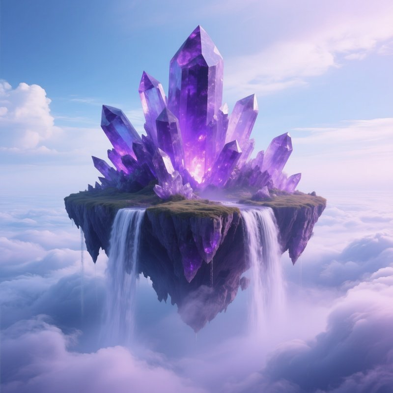 Floating Island Amethyst Waterfalls
