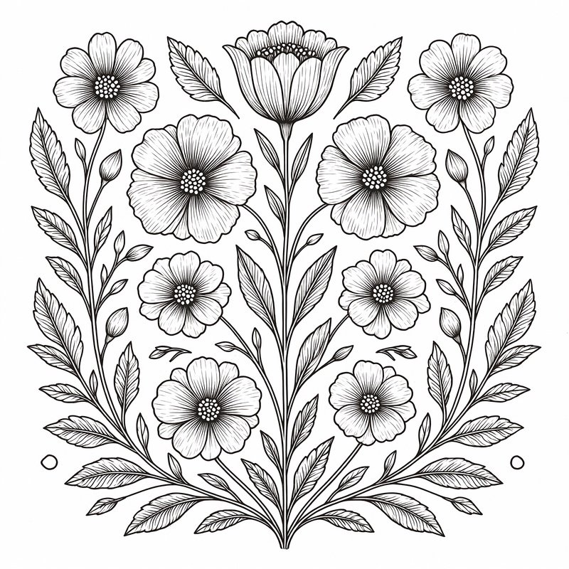 Floral Arrangement Floral Drawing