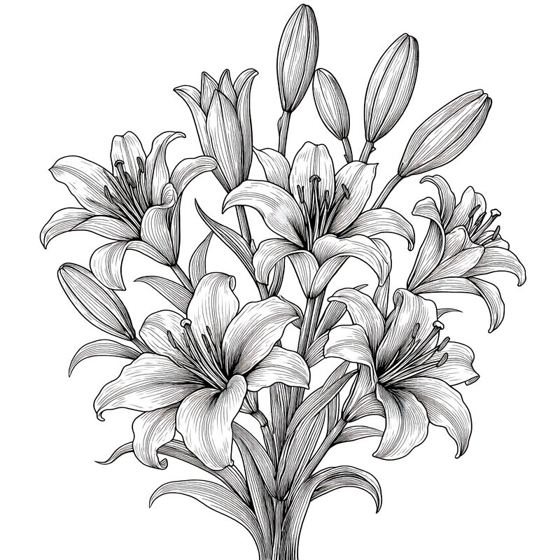 Floral Arrangement Of Lilies Lilies Flowers