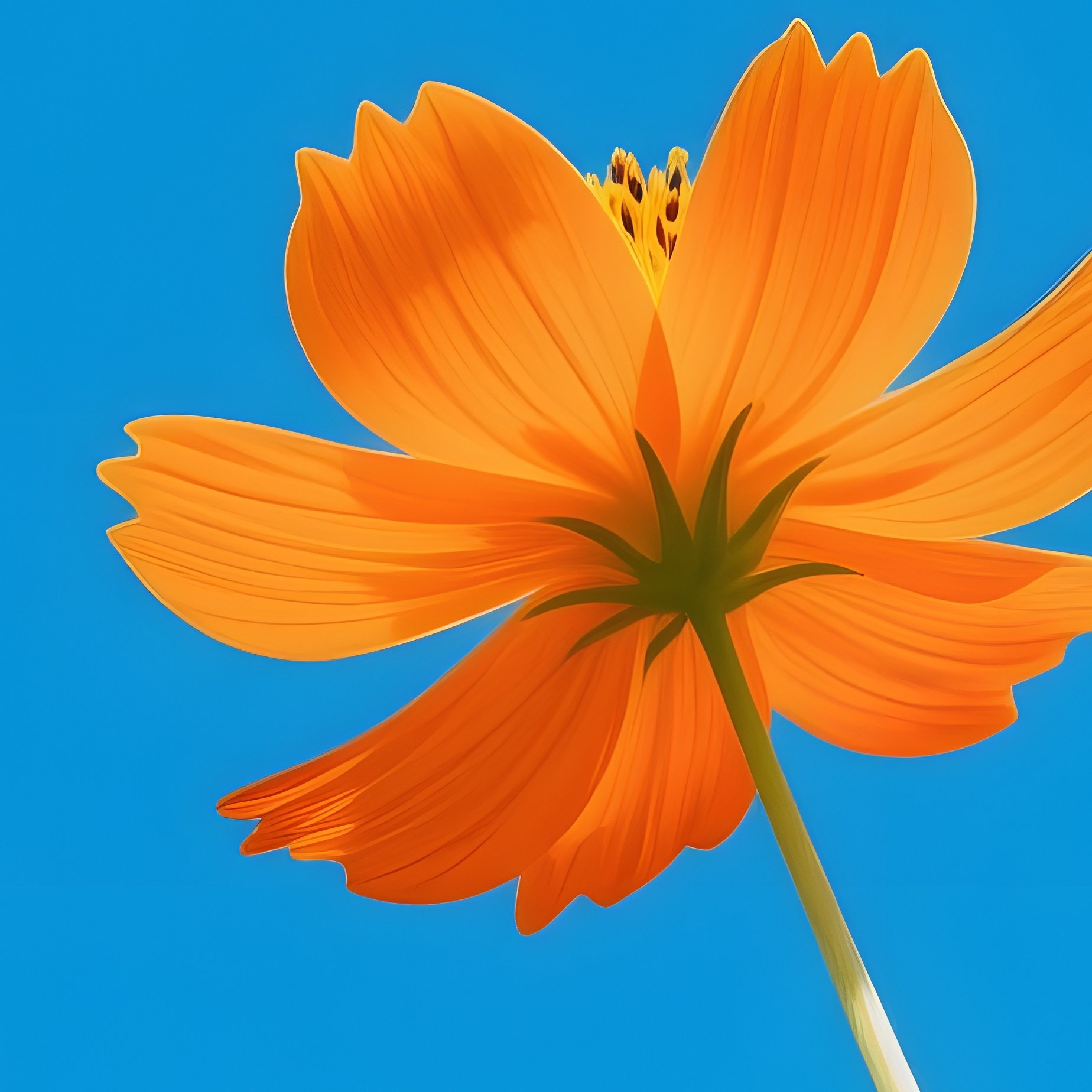 Flowers Against A Blue Sky Flowers Nature - Full Resolution Quality Preview