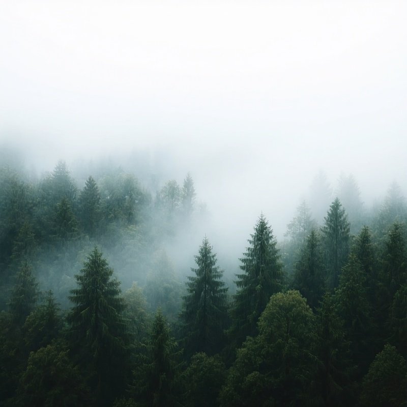 Foggy Forest Landscape Nature Landscape