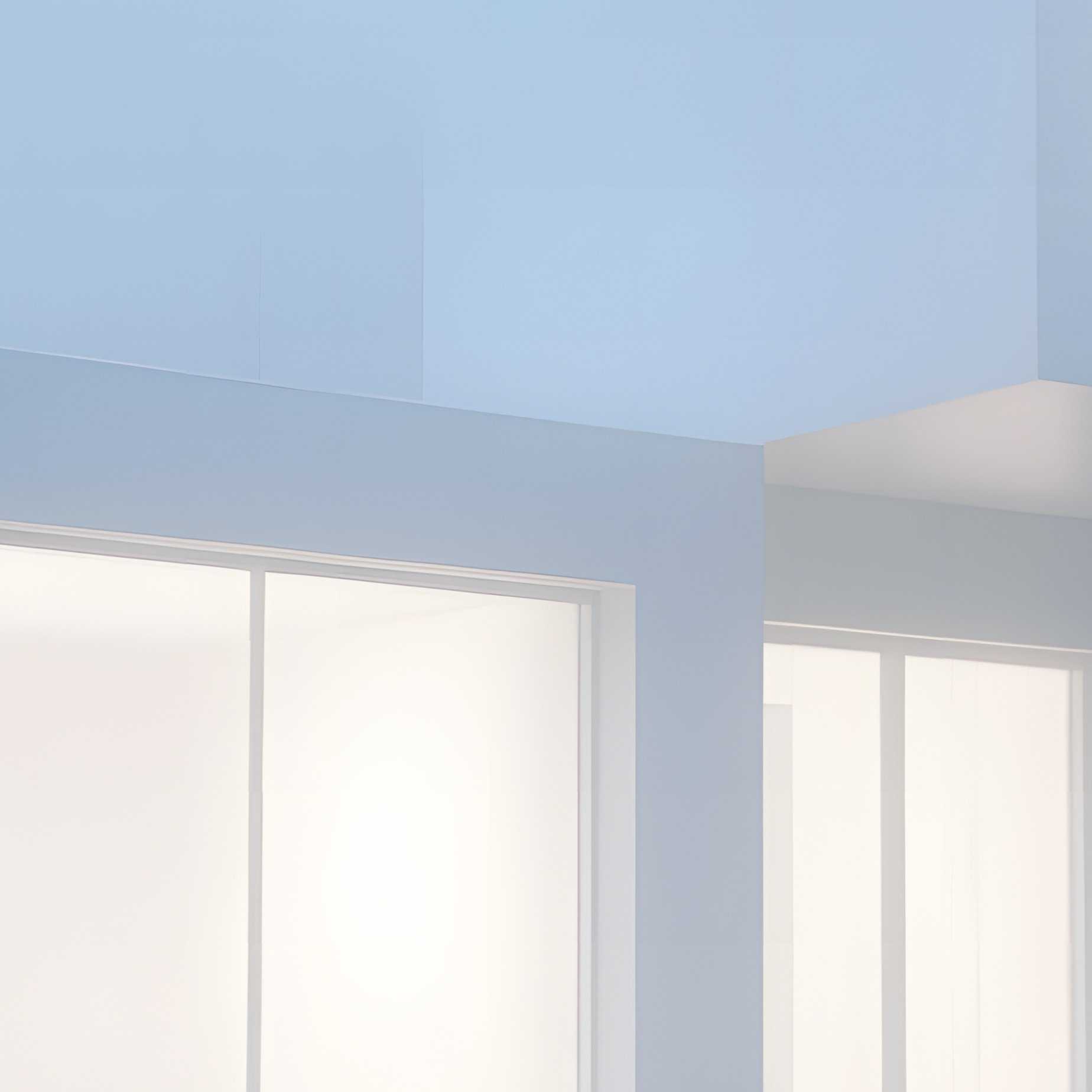 Foggy Morning Interlocking White Cubes Artist Retreat - Full Resolution Quality Preview