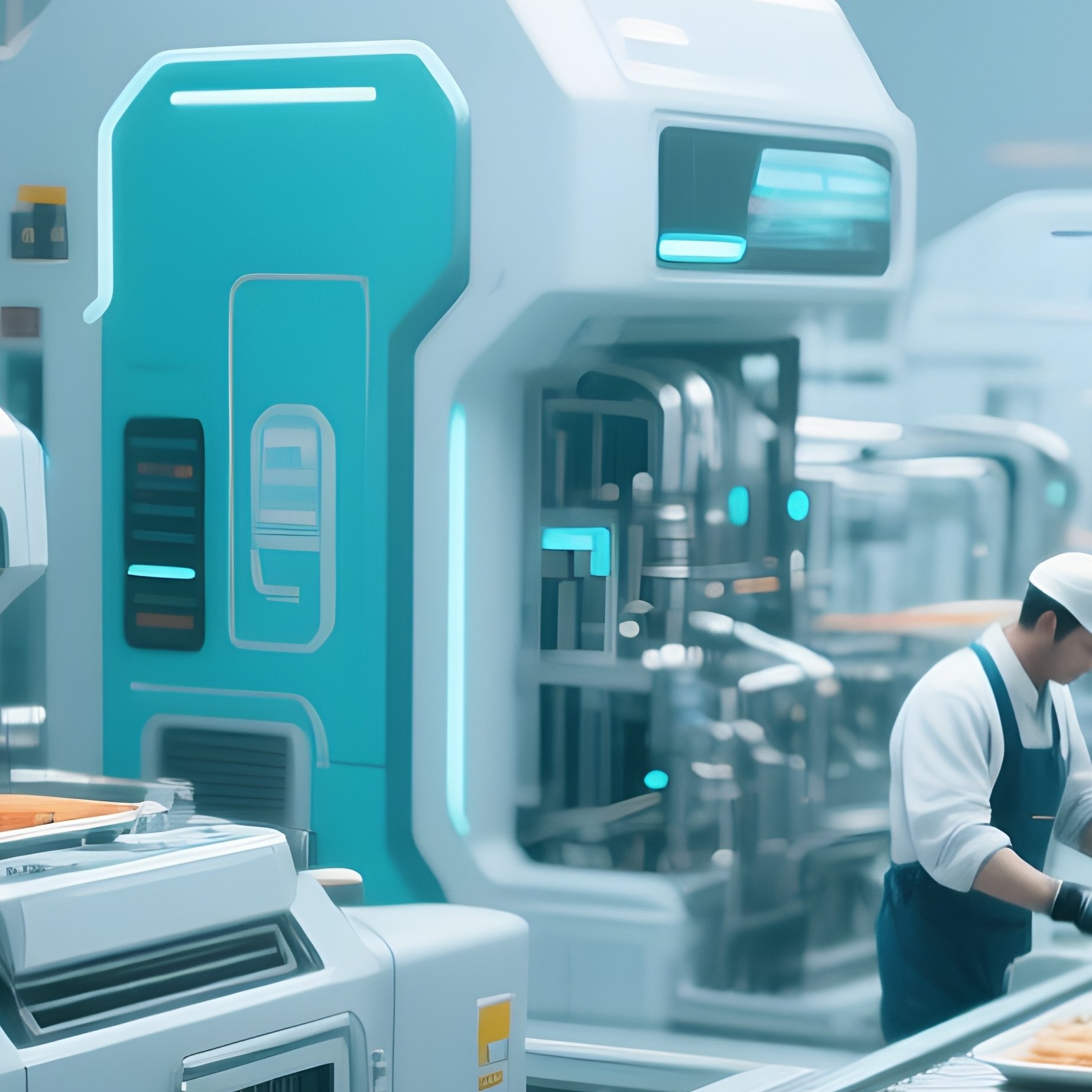 Food Production Line Science Fiction - Full Resolution Quality Preview