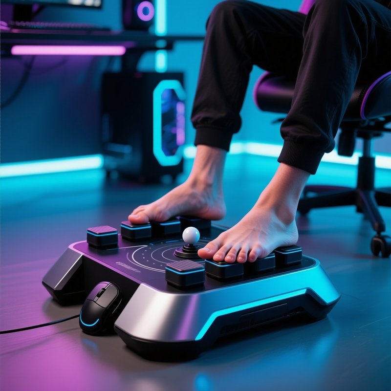 Foot Mouse Controller Operated By Feet