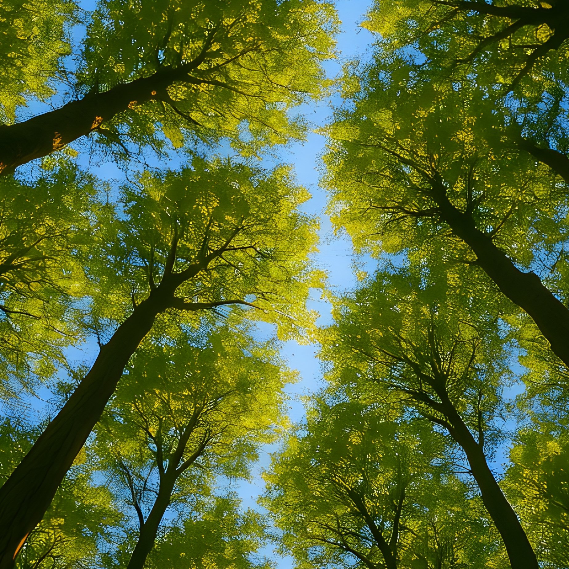 Forest Canopy Viewed From Below Forest Nature - Full Resolution Quality Preview