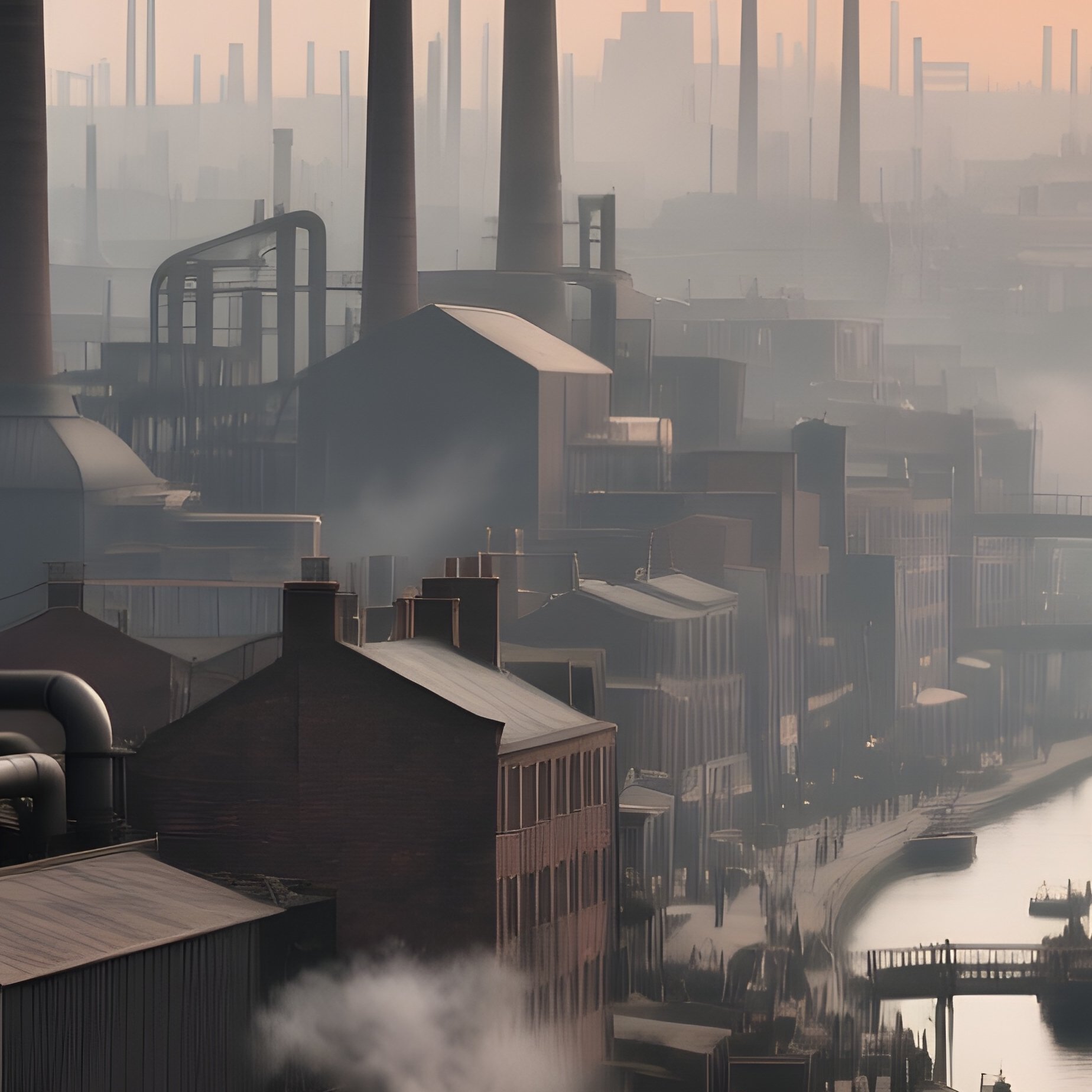 Forest Of Chimneys Manchester 1840 - Full Resolution Quality Preview