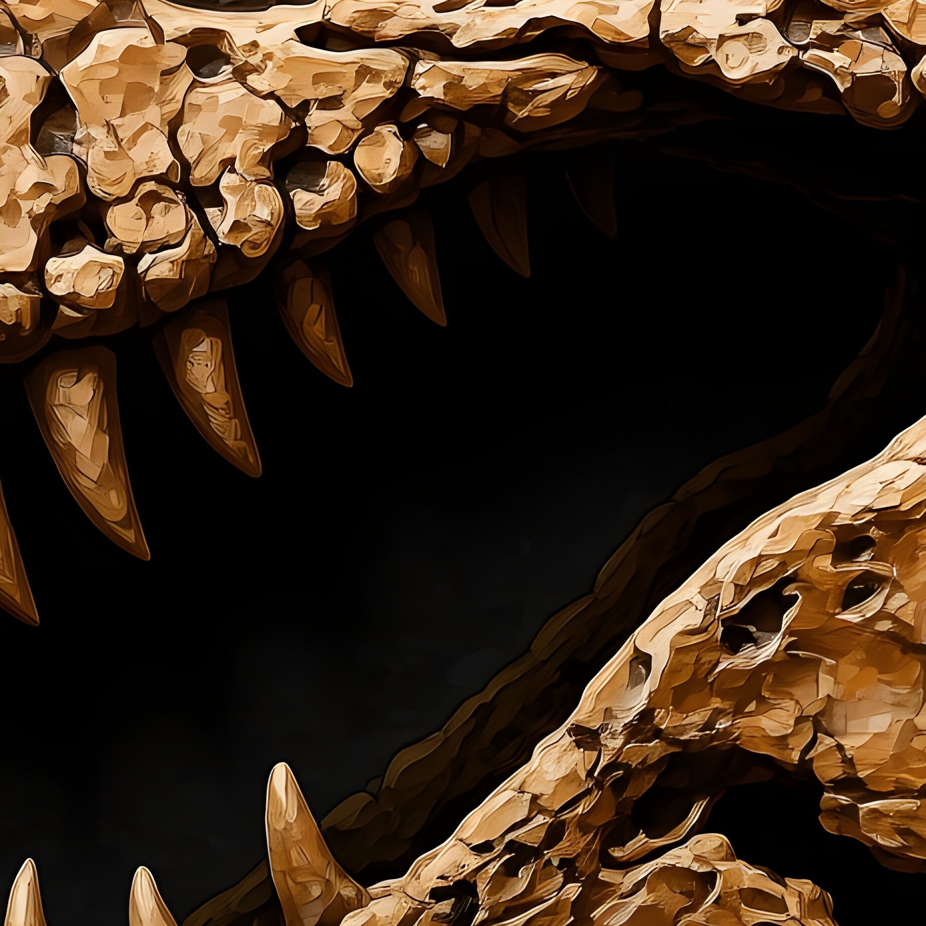 Fossilized Carcharodontosaurus Bone Artwork - Full Resolution Quality Preview