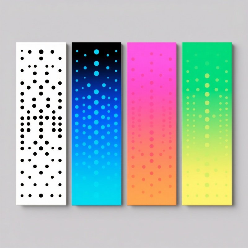 Four Rectangular Panels With Dot Patterns Digital Art Dot Pattern