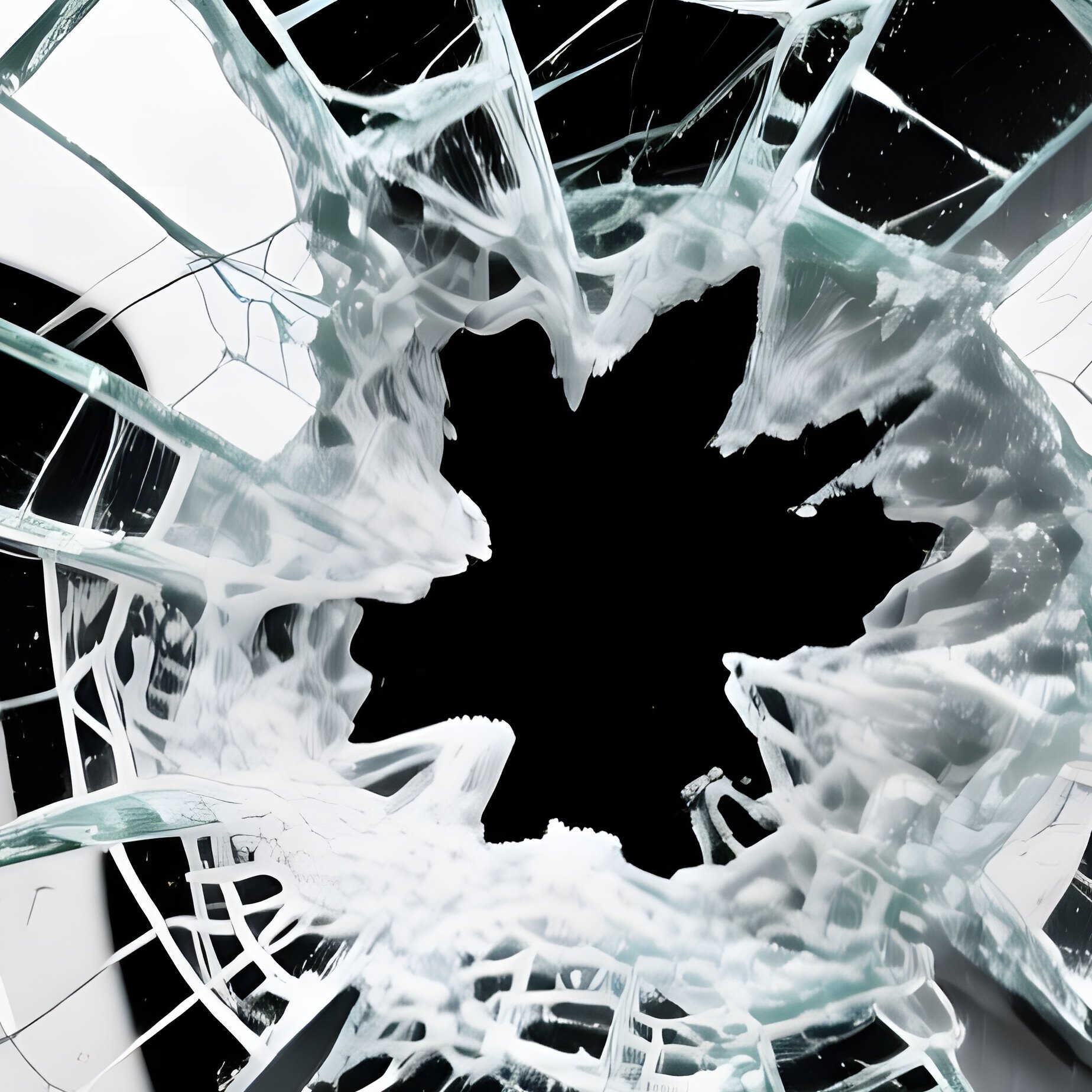 Fragmented Mirror Reflections With Abstract Figures - Full Resolution Quality Preview