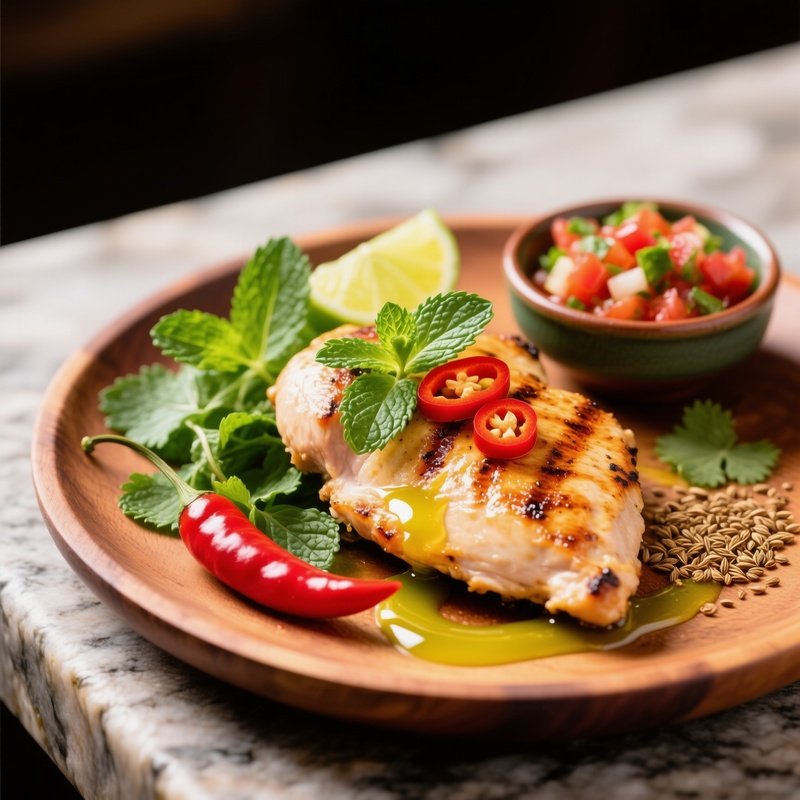 Freshness And Spice Cuisine Plate