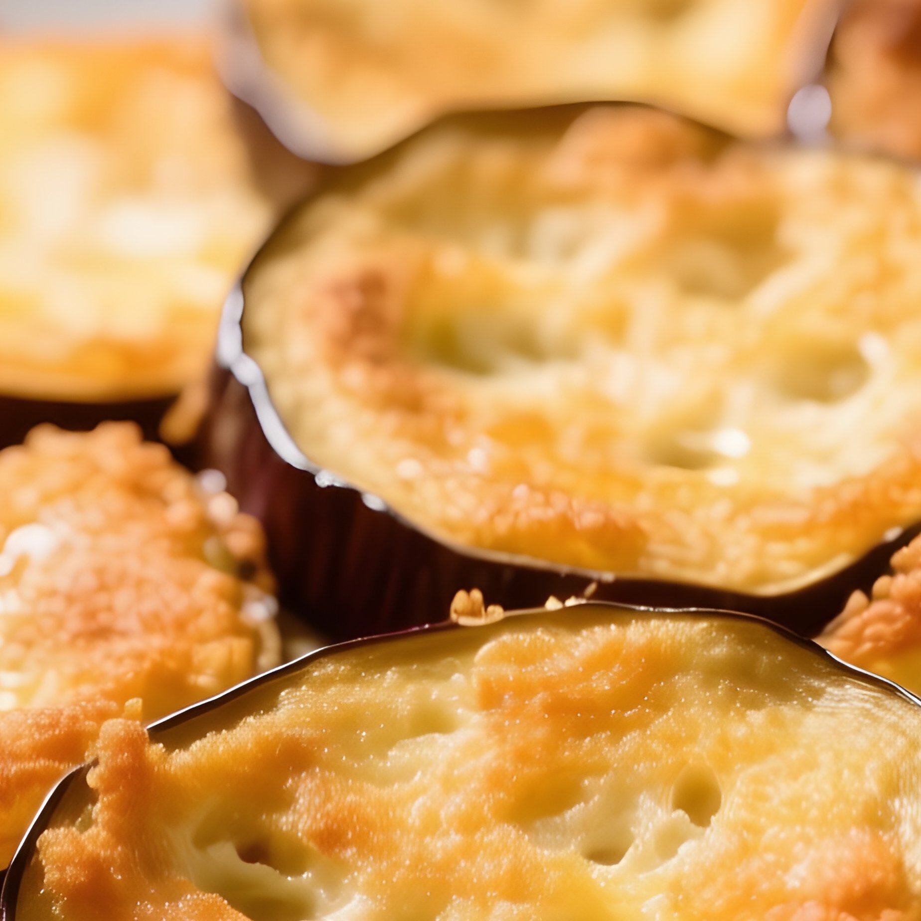 Fried Eggplant Slices Banjan Before Casserole - Full Resolution Quality Preview