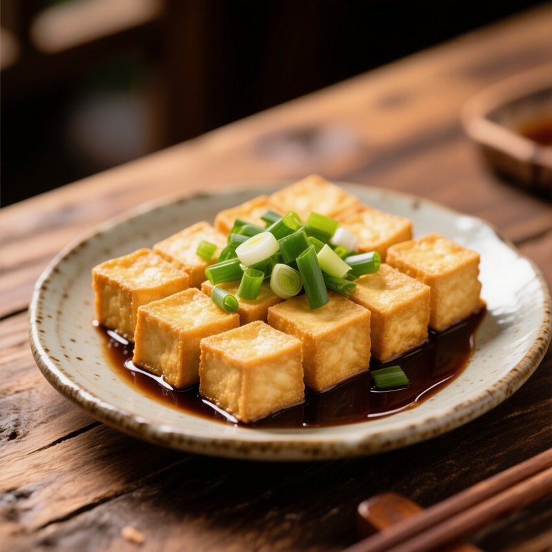 Fried Tofu With Scallions And Fish Sauce