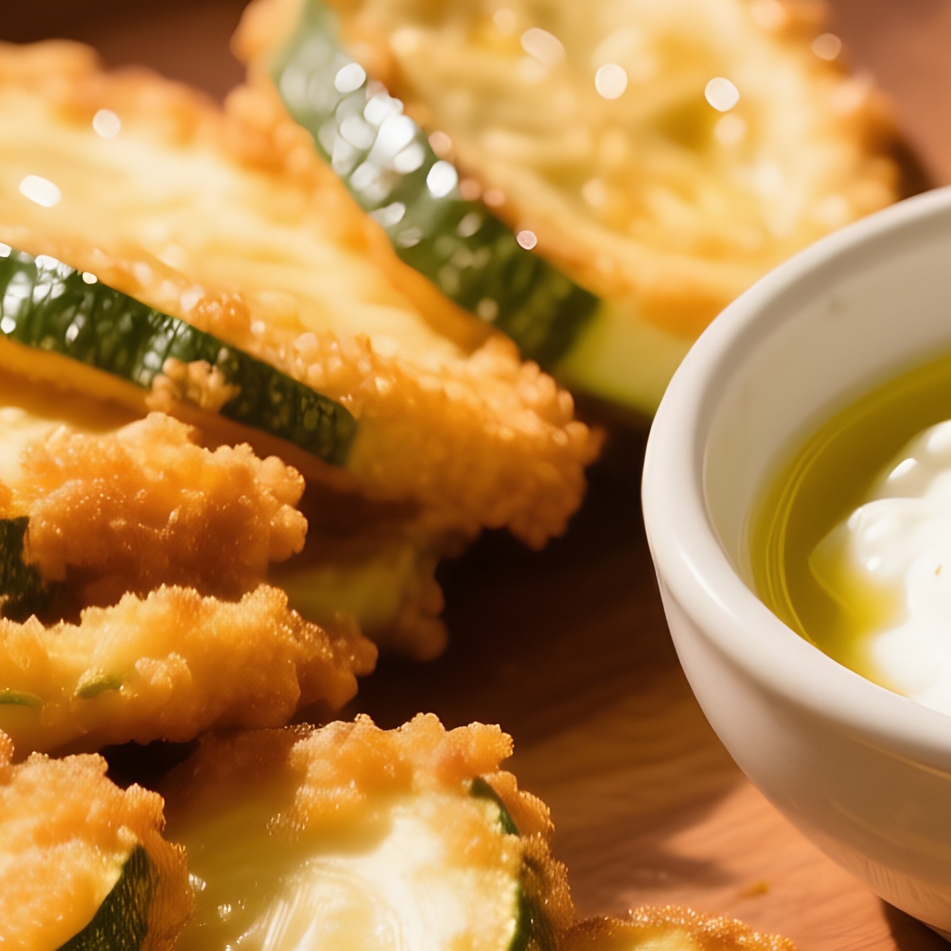 Fried Zucchini With Skordalia - Full Resolution Quality Preview