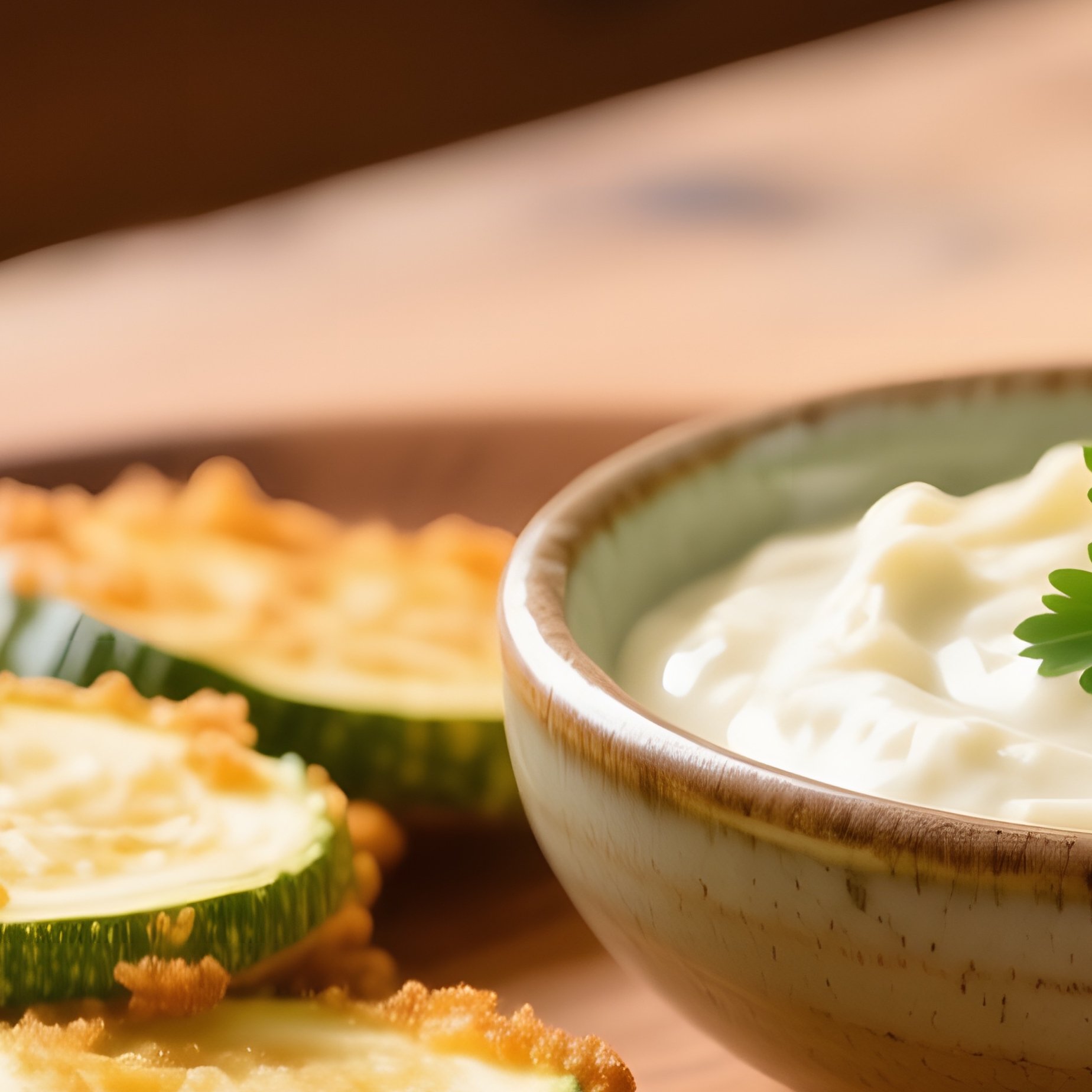 Fried Zucchini With Skordalia - Full Resolution Quality Preview