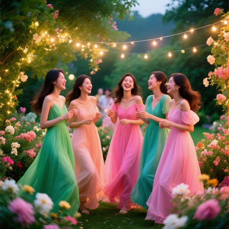 Friends Enjoying Garden Party