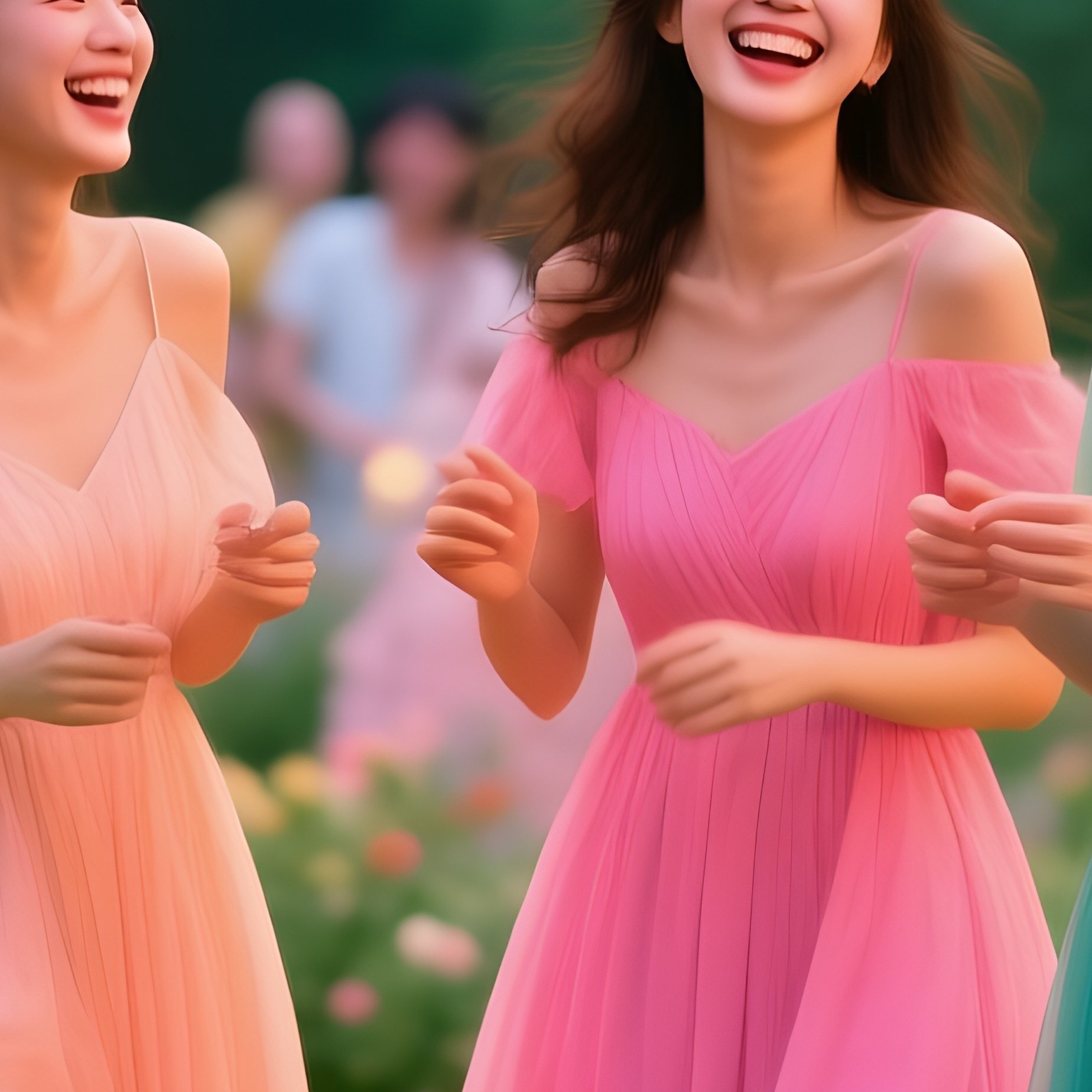 Friends Enjoying Garden Party - Full Resolution Quality Preview