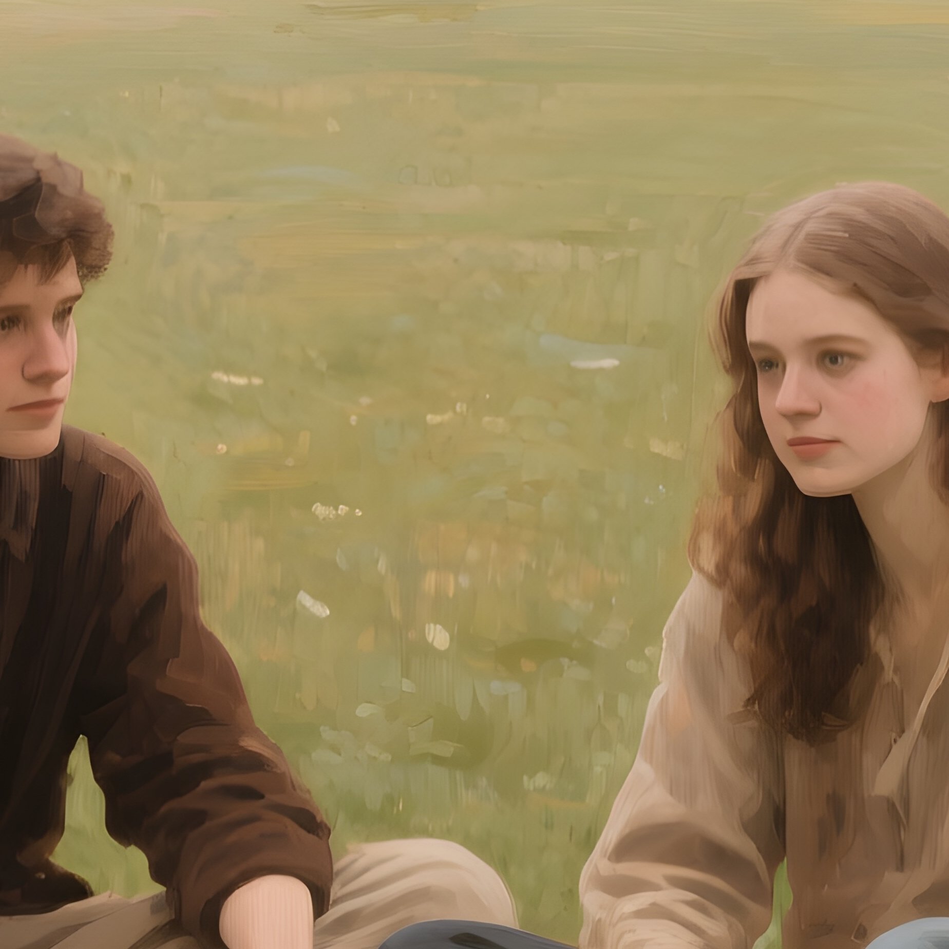 Friends On Campus Lawn - Full Resolution Quality Preview