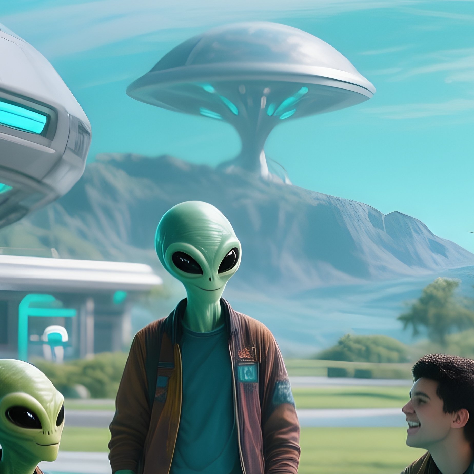 Friends On Campus Lawn - Full Resolution Quality Preview