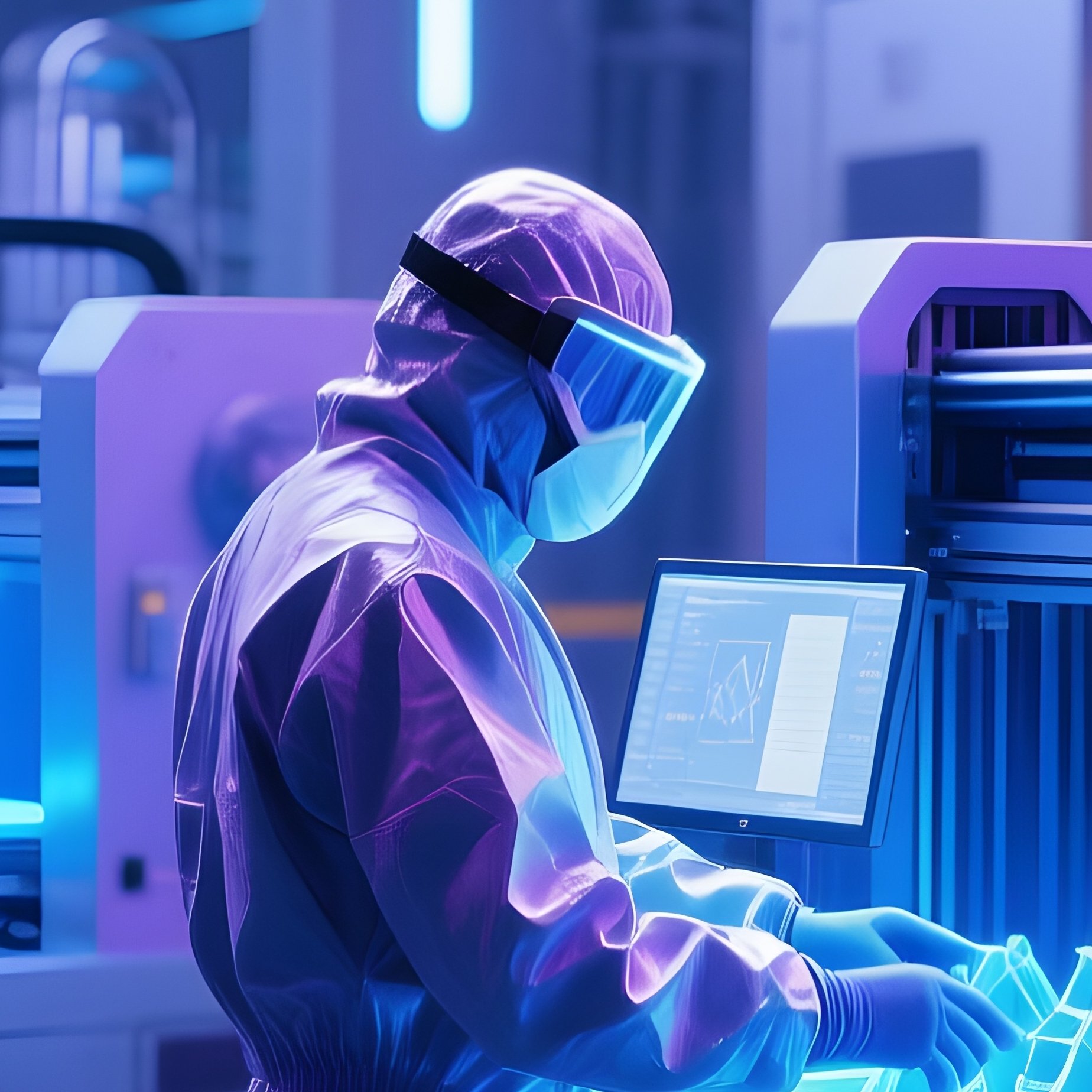 Future Industrial 3D Printer Scenario - Full Resolution Quality Preview