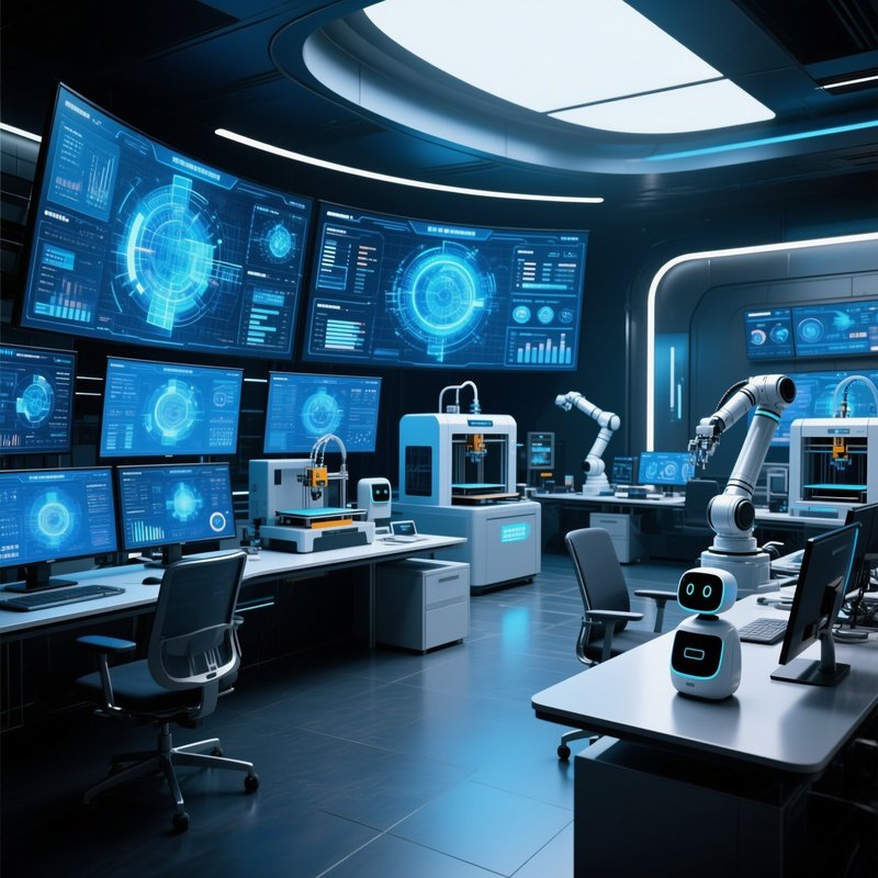 Future Office Multiple Monitors