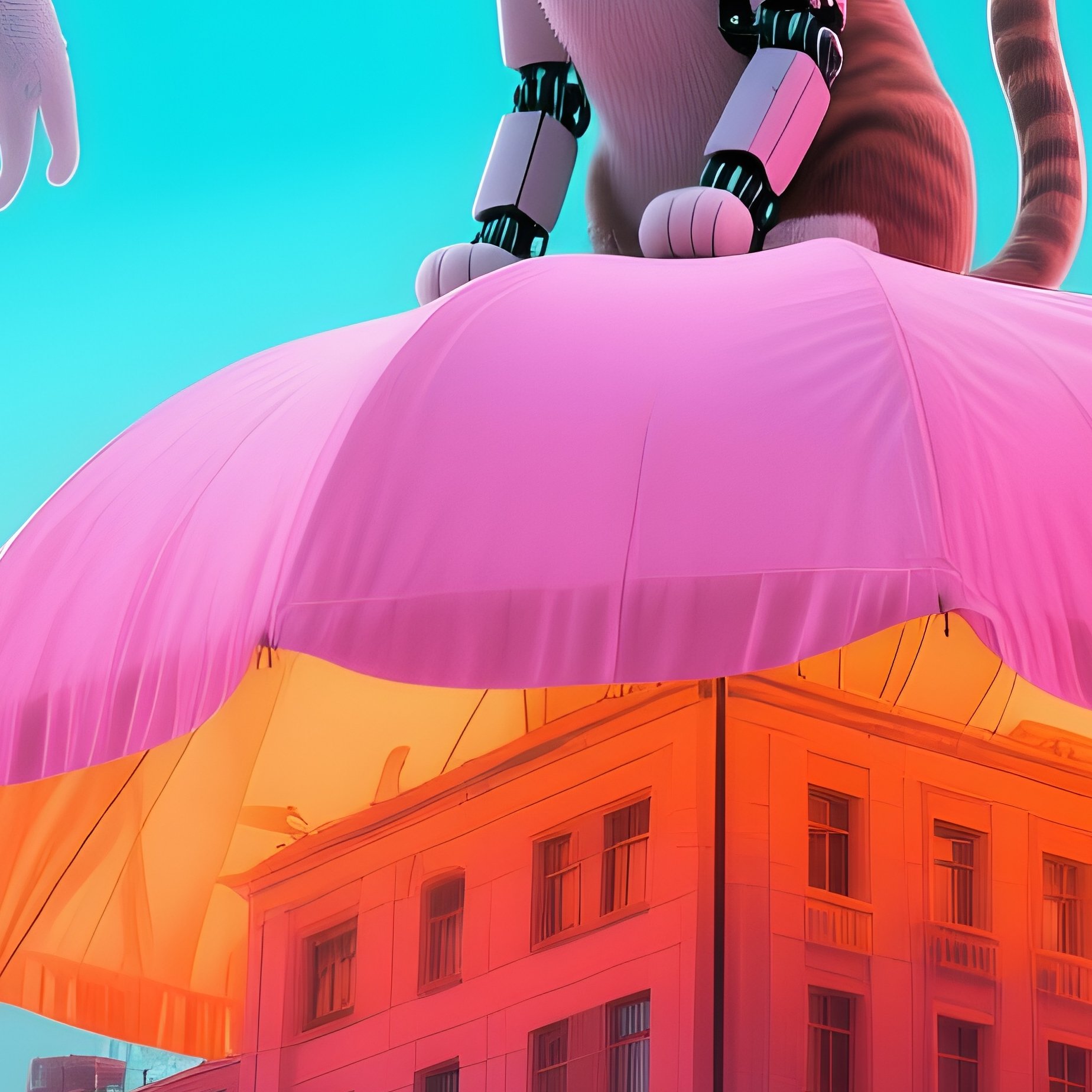 Futuristic Absurd Cityscape - Full Resolution Quality Preview