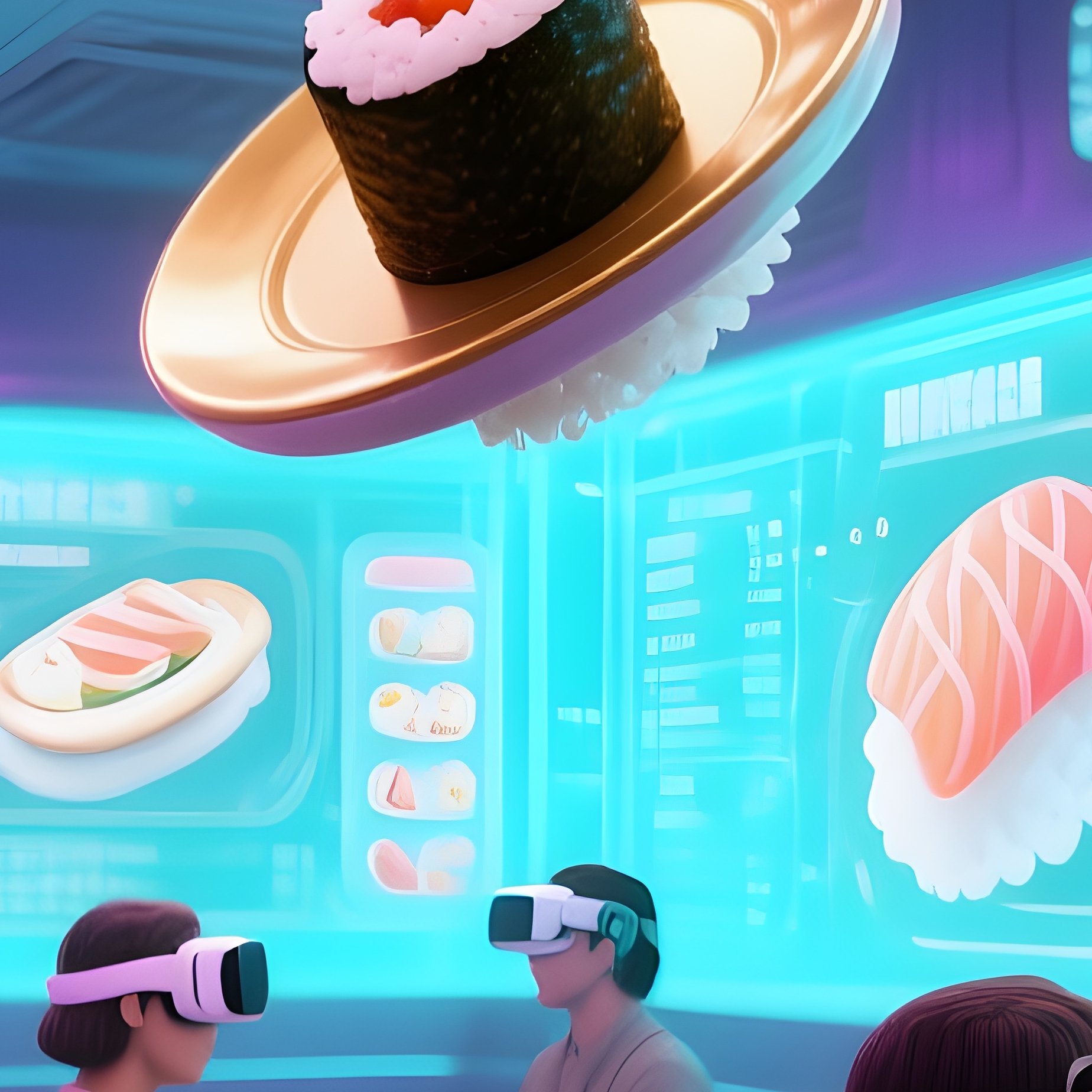 Futuristic Absurd Restaurant - Full Resolution Quality Preview