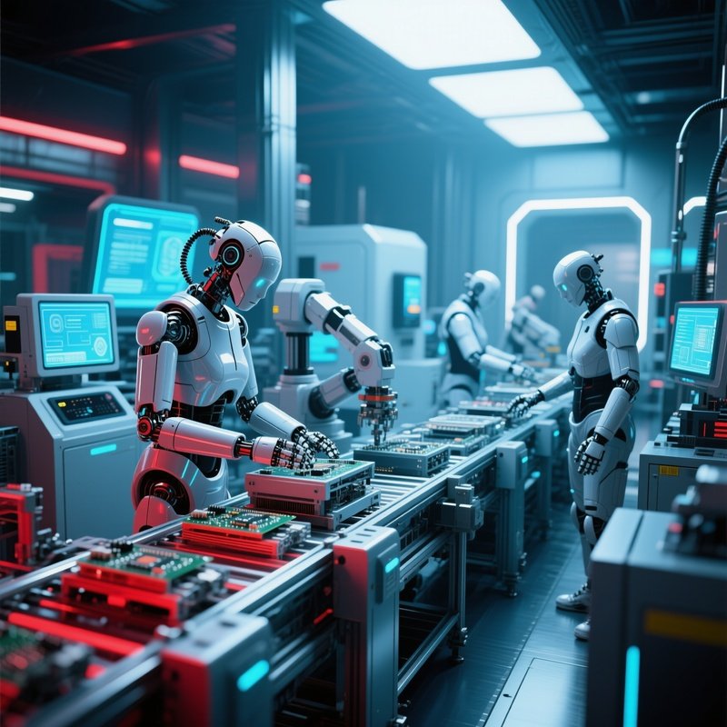 Futuristic Electronics Production Line