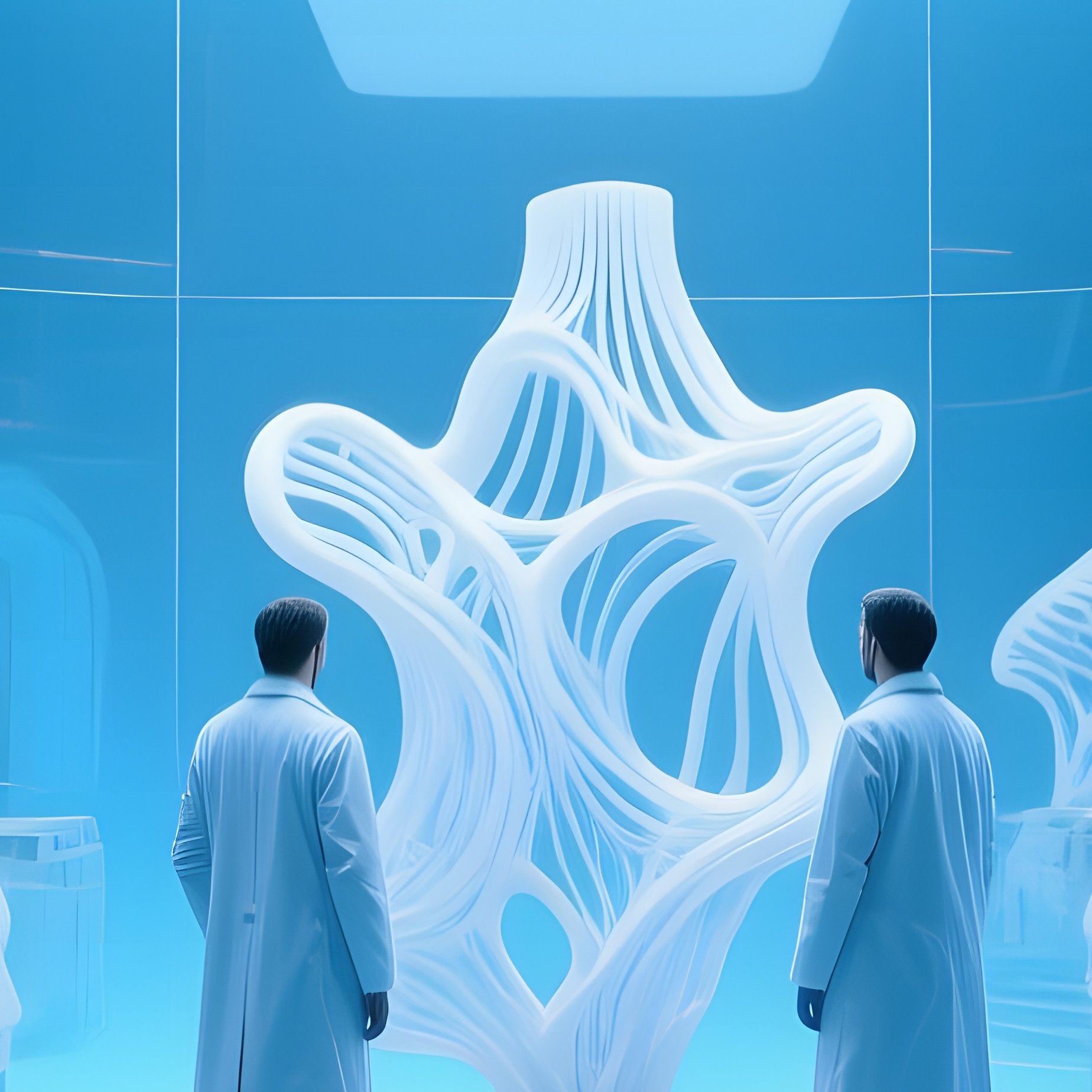 Futuristic Laboratory 3D Printers Fabric Structures - Full Resolution Quality Preview