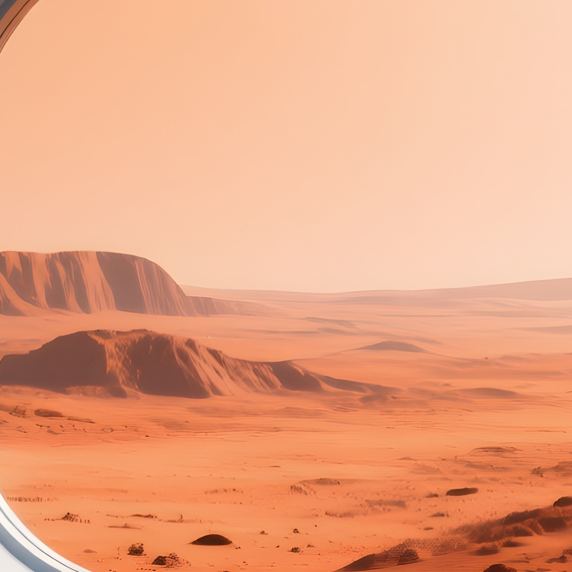 Futuristic Mars Habitat Interior Landscape - Full Resolution Quality Preview