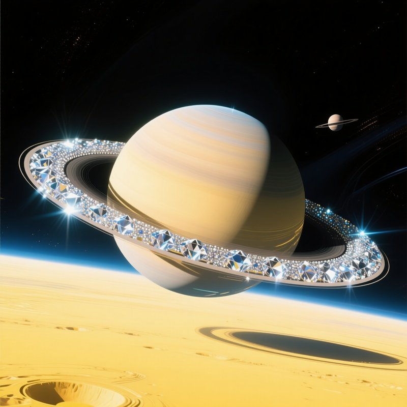 Futuristic Saturn Science Fiction