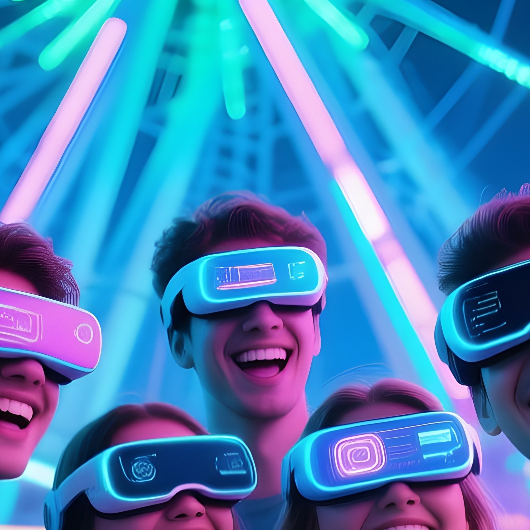 Futuristic Selfies With Ferris Wheel - Full Resolution Quality Preview