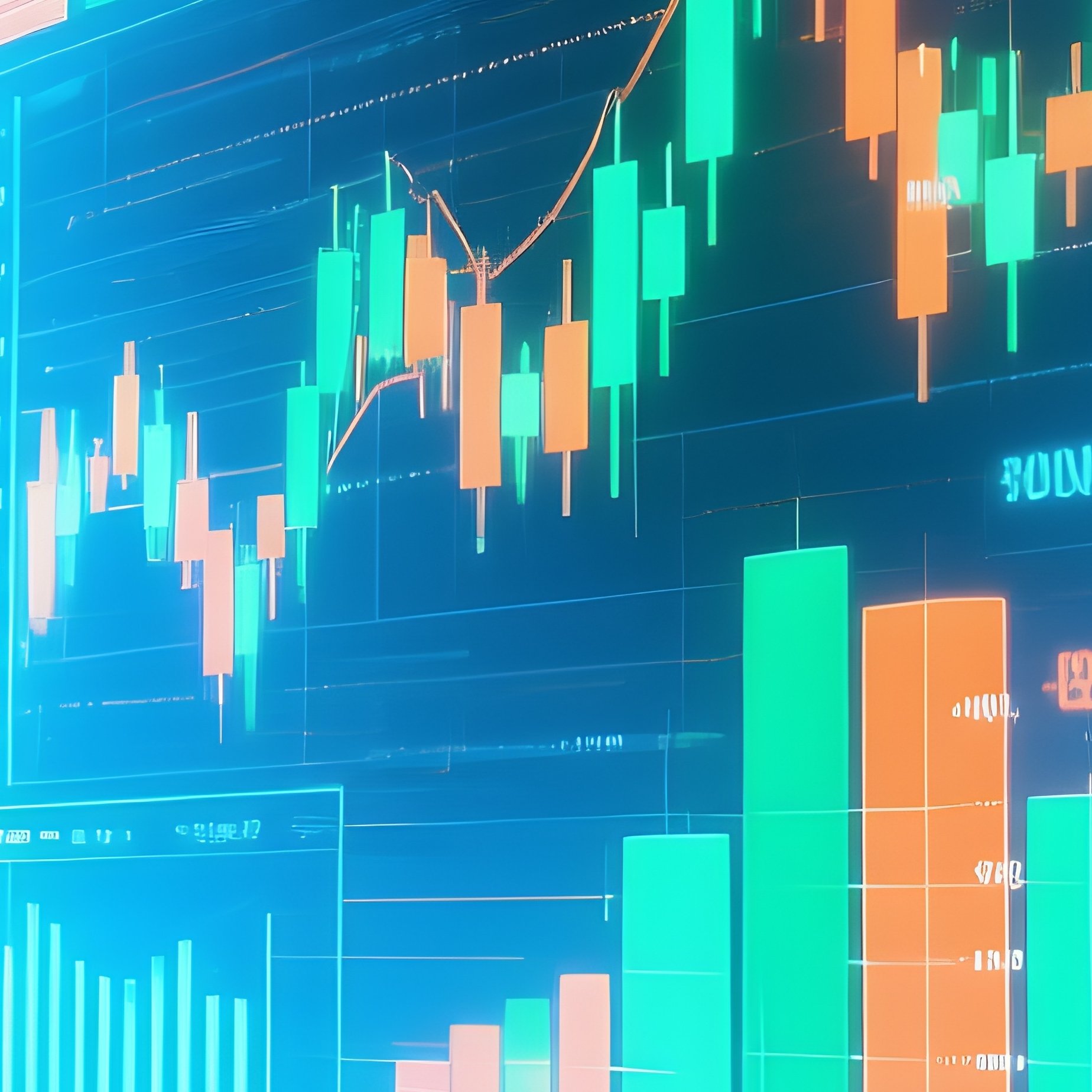 Futuristic Stock Exchange Holograms - Full Resolution Quality Preview