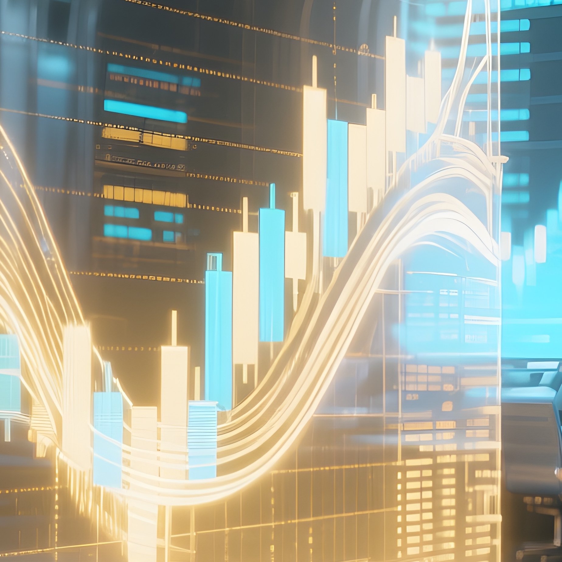 Futuristic Stock Exchange Holograms Scifi - Full Resolution Quality Preview