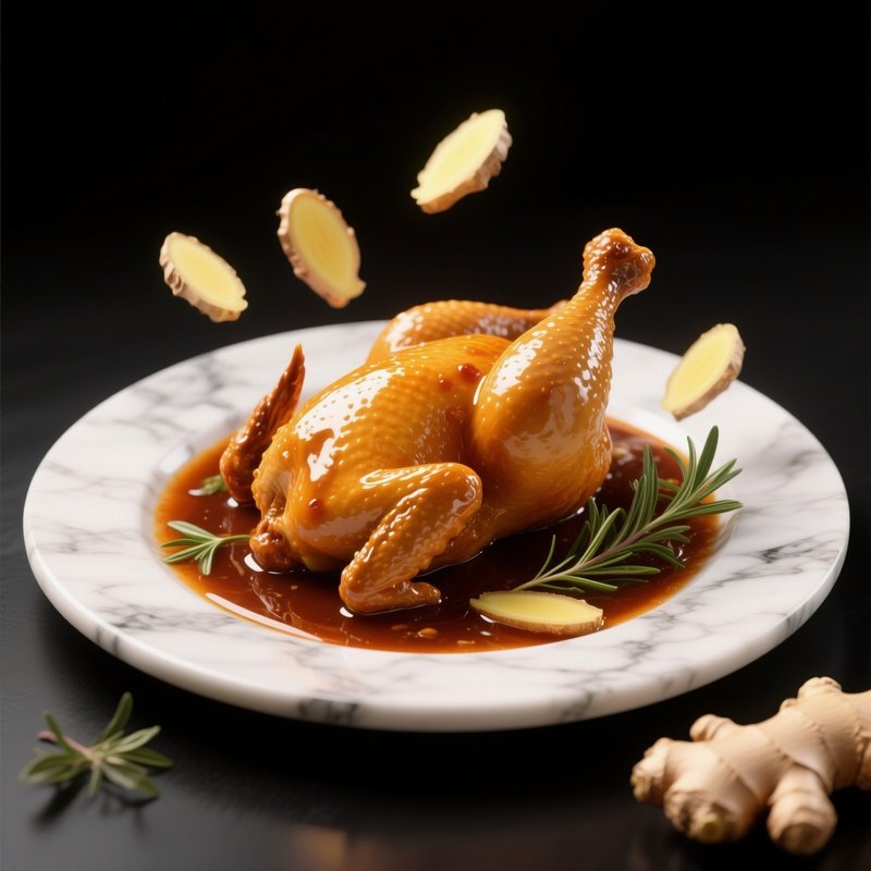 Gà Kho Gừng As A Digital 3D Rendering