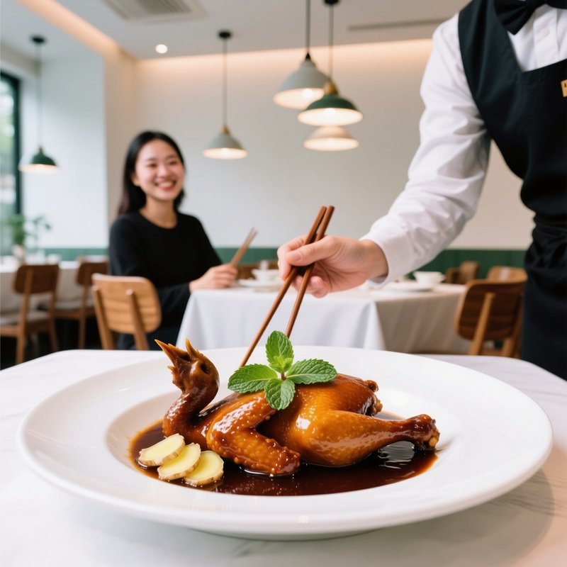 Gà Kho Gừng As A Dish In A Restaurant