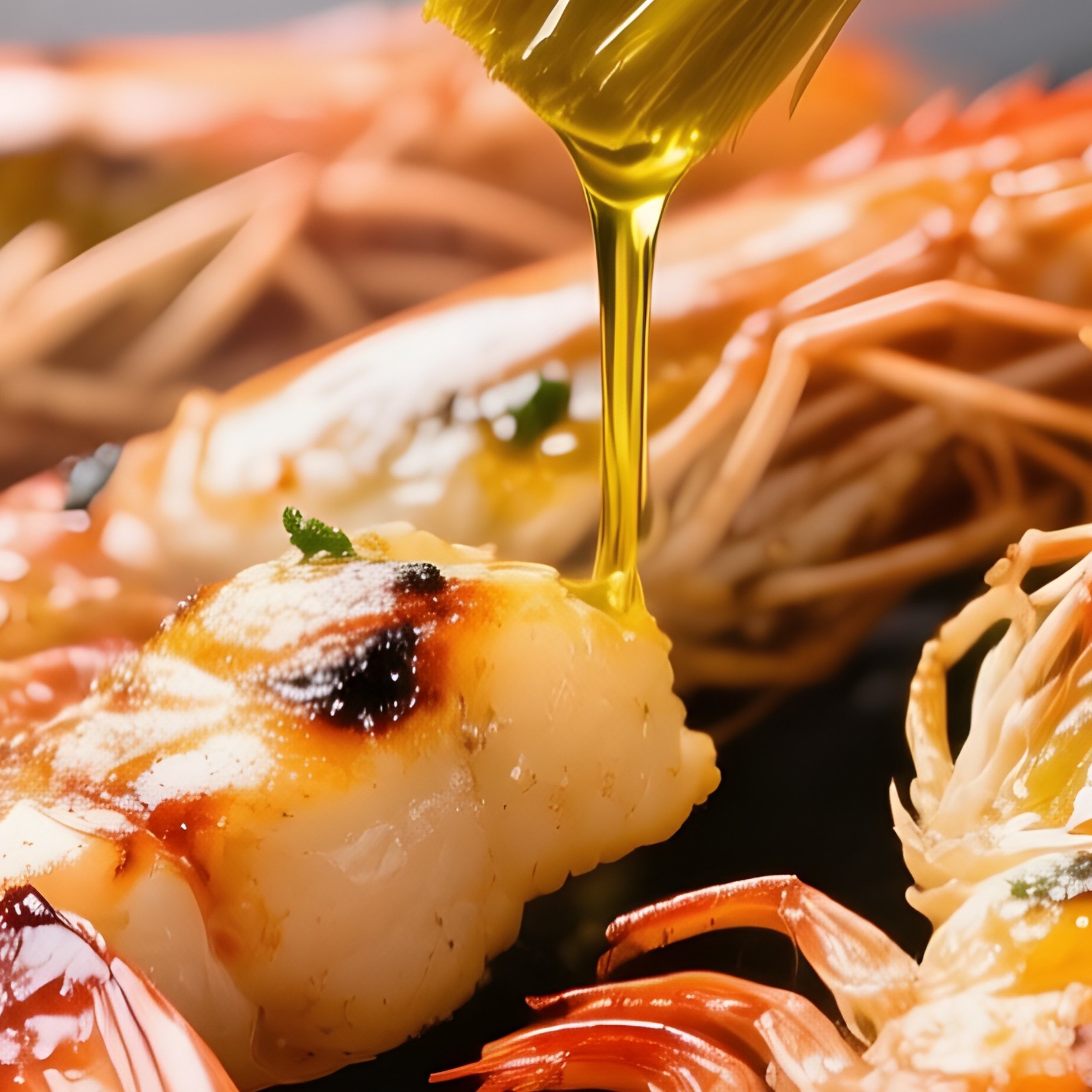 Gamberi Alla Griglia Featuring Grilled Prawns Brushed With Olive Oil, Lemon, And Herbs - Full Resolution Quality Preview